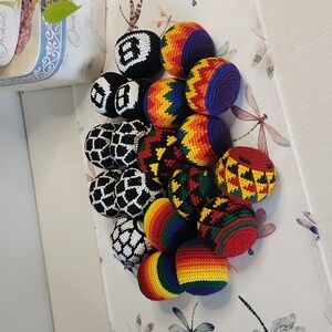 Crocheted Hacky-Sacks from Turtle Island Lot of 19 NWOT